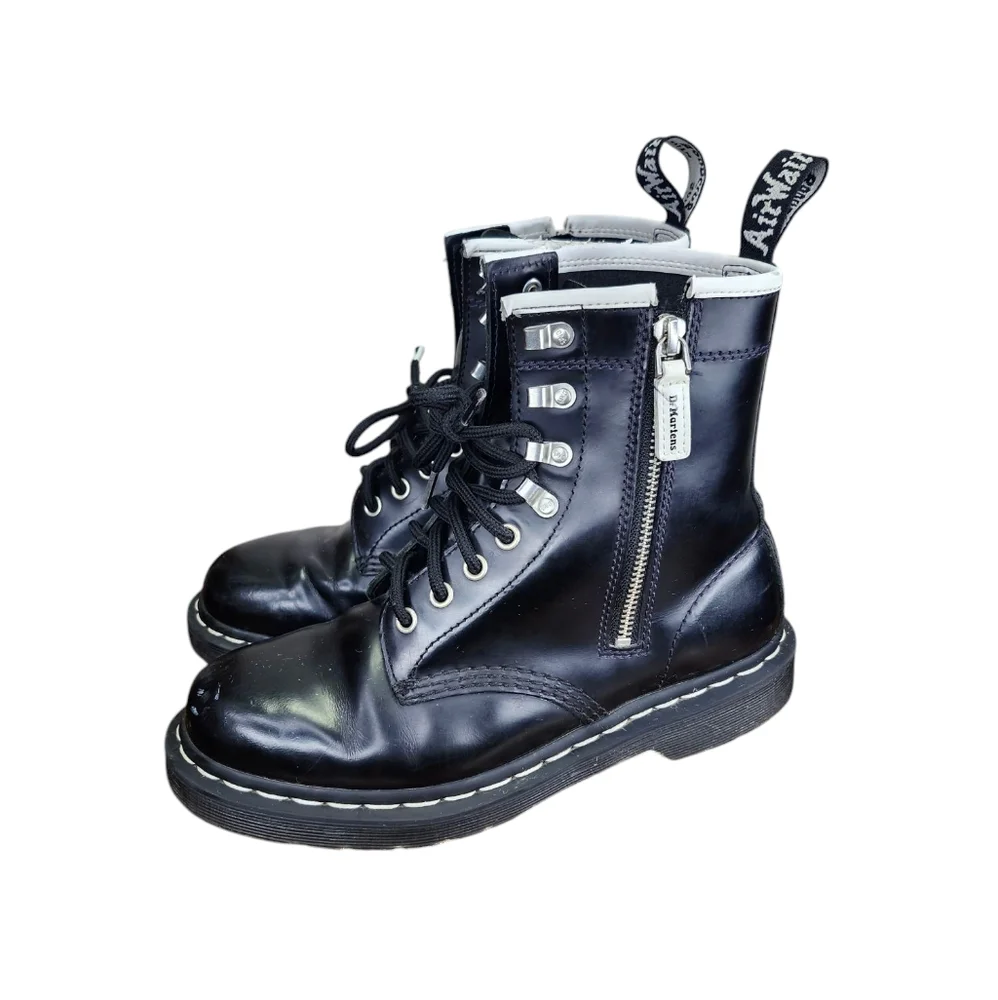 Dr. Martens 1460 Lace and Zipper Leather Boots (6USM) - Picture 1 of 14